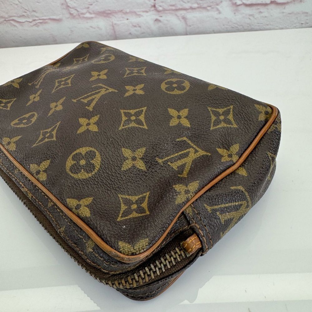 Vintage Louis Vuitton Monogram Toiletry Cosmetic Pouch Clutch - Picture 8 of 13